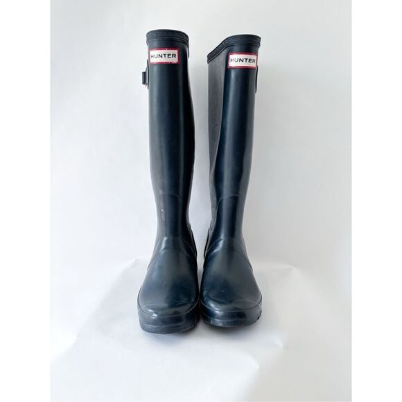 Hunter original tall rainboots navy blue size 7/8 - Picture 2 of 12